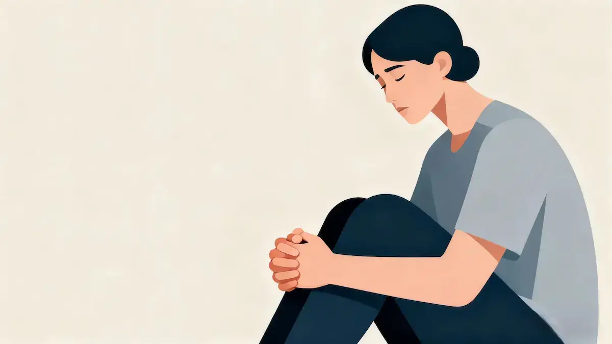 Person experiencing anxiety and overthinking