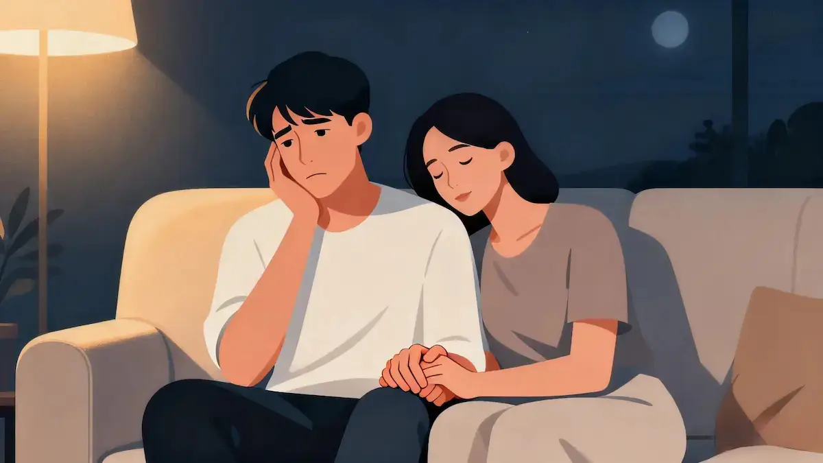 Overthinking in relationships illustration